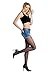 Marilyn Designer Tights w/ Polka Dot Pattern Pantyhose (Black, S)