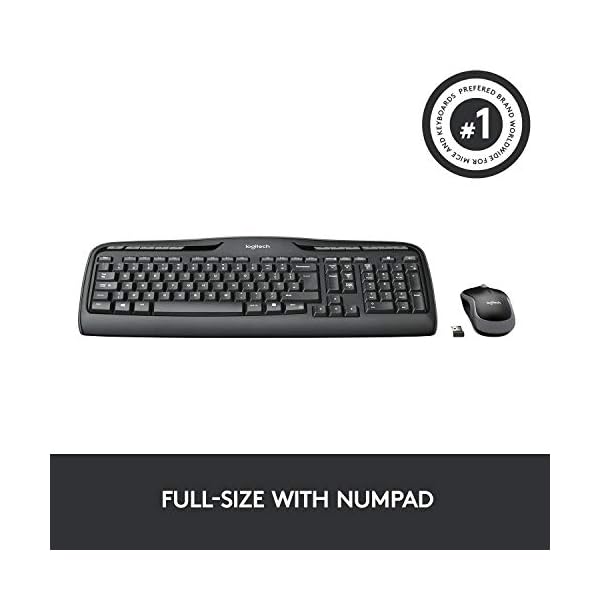 Logitech MK330 Wireless Keyboard and Mouse Combo for Windows, 2.4 GHz Wireless with USB-Receiver, Portable Mouse…
