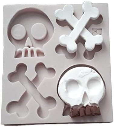Halloween Skull Fondant Cake Mold Chocolate Gummies Candy Molds DIY Baking Tools