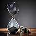 SWISSELITE Hourglass Sand Timers, Hourglass Sand Clock Inspired Glass for Home, Desk, Office Decor(8Inch-30Mins Black Beauty)