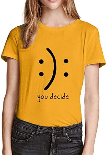 OrchidAmor Women Girls Plus Size Print Tees Shirt Short Sleeve Cotton Blouse Tops