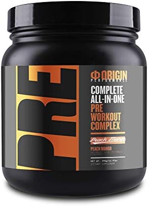 Origin Uncompromised Pre-Workout (Peach Mango) - Complete All-in-One Pre Workout Complex