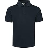 LA Police Gear LAPG Men's Lightweight Short Sleeve Core Polo, Stretchy and Breathable, Anti-Wrinkle Polo Shirt for Men