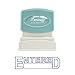 Imprint 360 1205 Xstamper Entered with Space for Initial/Date Pre Inked Laser Engraved Rubber Stamp, Impression Size 1/2