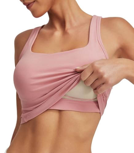 kakola Racerback Sports Bras for Women Padded Double Lined Sports Bra for Workout Yoga Gym at Amazon
