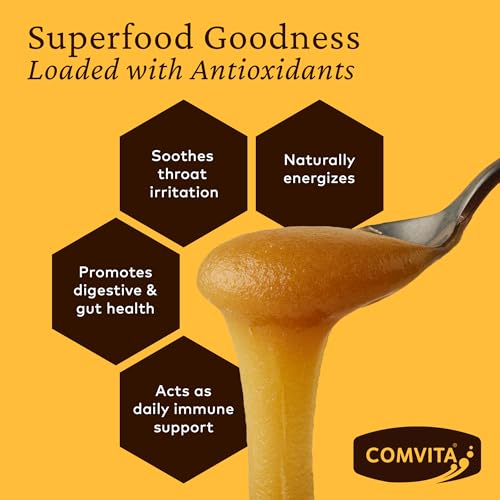Comvita Manuka Honey UMF 15+ (MGO 514+) Raw, Monofloral - 250g (8.8 Oz) | Raw Manuka Honey New Zealand, Pure Unpasteurized Honey, Superfood for Immune Health, Wild, Use in Tea, Non-GMO