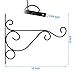 BESKIT Metal Plant Bracket 4 Packs Iron Wall Mount Lanterns Hangers for Hanging Bird Feeders, Lanterns, Wind Chimes, Planters, Outdoor Decoration Hooks (4 Pcs Black)thumb 2
