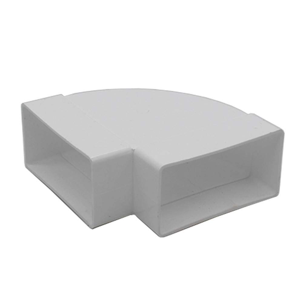 Kair 90 Degree Horizontal Elbow Bend 110mm x 54mm - 4 x 2 inch Rectangular Plastic Ducting Adaptor โ image 1