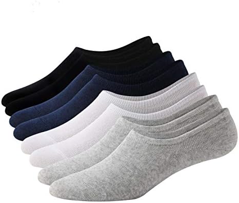 Women & Men No Show Loafer Socks,Non-Slip Casual Low Cut Boat Sock invisible socks 6/8 pairs