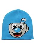 elope Mugman Bad Ending Reversible Knit Beanie Blue