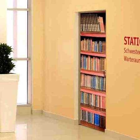 Carta Da Parati Adesiva Per Porte Della Libreria Di 84 X 210