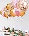 RoundDeal 32 Pack 12 inch Rose Gold Confetti Balloons for Baby Shower Girl, Bridal Shower & Bachelorette Decorations, Happy Engagement Decorations, Happy Birthday, Wedding & Anniversary Decor with