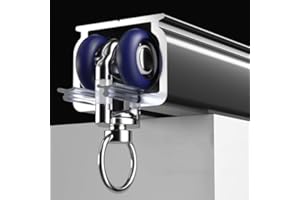 Heavy-Duty Adjustable Curtain Rod Track Kit, 3ft-6ft, Ceiling/Wall Mount, Includes Hooks, Fits Grommet & Pinch Pleated Curtai