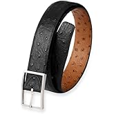 Paul Fredrick Men's Ostrich Embossed Reversible Belt