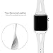 Secbolt Leather Bands Compatible with Apple Watch Band 38mm 40mm iwatch Series 6 5 4 3 2 1 SE, Slim Strap with Breathable Hole Replacement Wristband Women, White