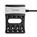 Tycipy 4 Bay LED AA AAA Ni-MH Ni-Cd Rechargeable Battery Charger