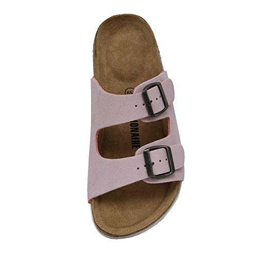 Women's Cushionaire Lane Cork footbed Sandal with PINK VEGAN
