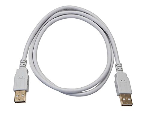 Monoprice 3-Feet USB 2.0 A Male to A Male 28/24AWG Cable (Gold Plated), White (108610)