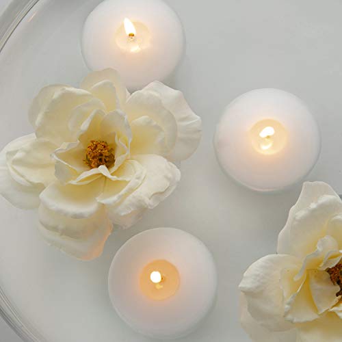 White Floating Candles, 3 Inch Unscented Candle Discs Perfect for
