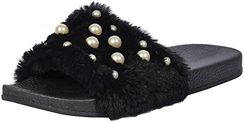 DEEANNE LONDON Women's Rubber Fur Slippers