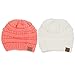 BYSUMMER C.C Warm Soft Cable Knit Skull Cap Slouchy Beanie Winter Hat