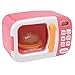 Just Like Home Microwave - Pink - Real Working Count Down Food Buttons, Real Rotating Microwave Plate Beeps When Food Is Done