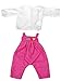 2 Sets Rose Red Clothes Clothing Rompers Outfits for 16-18 Inches American Girl Doll
