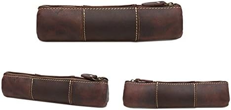 Genuine Leather Pencil Roll - Pen and Pencil Case by Rustic Ridge Leather-Brown-Freesize