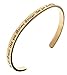 Kendasun Jewelry You are Braver than you Believe Stronger than you Seem and Smarter than you Think Cuff Bangle Bracelet (Gold tone)
