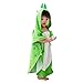 yaode Children's Beach Towels Breathable Warm Child Cartoon Bathrobes Polygonal Dinosaur Hooded Towel Bath Towels (Green)