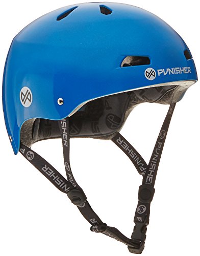 Punisher Skateboards Pro 13-Vent Dual Safety Certified BMX Bike and Skateboard Helmet, Bright Neon Blue, Youth/Teen 9+