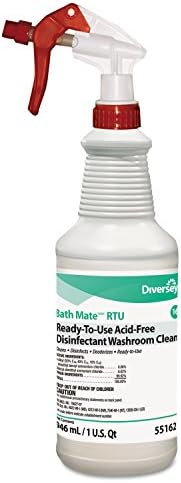 Diversey 5516217 Bath Mate Acid-Free RTU Disinfectant/Cleaner Fresh 32oz Spray Bottle 12/CT