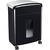 Bonsaii 12-Sheet High-Security Micro-Cut Paper and Credit Card Shredder with 5.3 Gallons Pullout Basket, Black (C221-B)