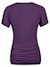 Ninedaily Women Dressy Tunic Tops Crossover V Neck Raglan Sleeve Ruched Blouse