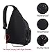 MOSISO Rope Sling Backpack (Up to 13 inch), Multipurpose Crossbody Chest One Shoulder Outdoor Travel Hiking Daypack, Black