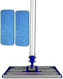 The Everywhere 9X5 Inch Mini Mop kit is a Commercial Grade Microfiber Wet or Dry Mop with 2 no Bonnet but Velcro Microfiber Pads and an Extending Pole that Stretches From 42 to 72 Inches.
