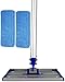 The Everywhere 9X5 Inch Mini Mop kit is a Commercial Grade Microfiber Wet or Dry Mop with 2 no Bonnet but Velcro Microfiber Pads and an Extending Pole that Stretches From 42 to 72 Inches.