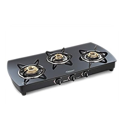 Sunflame 3B-BK Crystal Plus Toughened Glass Cooktop