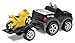 Kid Galaxy Squeezable Pull Back Ford F150 Pick Up Truck with Motorcycle and Trailer. Toddler Wind Up Vehicle Playset