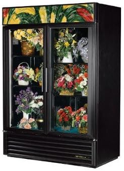 True GDM-49FC-LD Glass Swing Two Section Door Floral Case Refrigerator