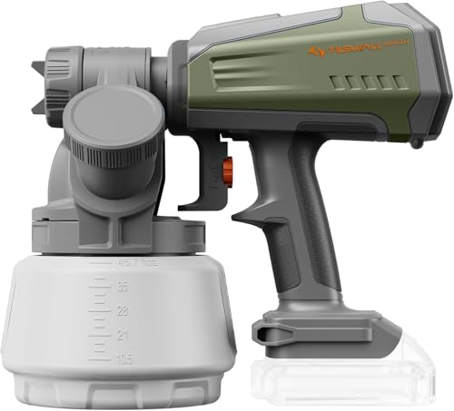 Tilswall Cordless Paint Sprayer Shark700, Fits Dewalt 20V (No Battery) | Brushless Motor, 3 Spray Patterns, 1300ml Capacity, Easy Side-Fill, Easy to Clean, For House Painting, Furniture, Outdoor