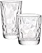 Circleware Cabrini Set of 12 Drinking Glasses & Whiskey Cups Glassware for Water, Beer, Juice, Ice Tea Beverage, 6-15.7 oz & 6-12.5 oz