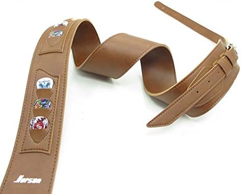 New Type Brown Guitar Strap and Can Be Loaded Paddles, Manufactured of High-grade Fur Strap Length of 135-155 Cm