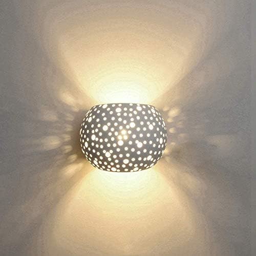 VOVOVO LED Wall Light Contemporary Sconces Wall Lighting with 5W LED G9 Cap Type Natural Environmental Protection Gypsum Material Wall Mounted Lights Warm White