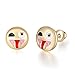 Huiyuzhi Women's Christmas Emoji Stud Earrings set (10 Pairs)
