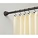 iDesign Cameo Metal Tension Rod, Adjustable Customizable Curtain Rod for Bathtub, Shower Stall, Closet, Doorway, 26-42 Inches, Bronze