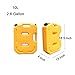 SXMA Fuel Tank Cans Spare 2.6 Gallon Portable Fuel Oil Petrol Diesel Storage Gas Tank Emergency Backup for Jeep JK Wrangler SUV ATV Car Motorcyc Toyota ect Most Cars (10L, Yellow)(Pack of 1)