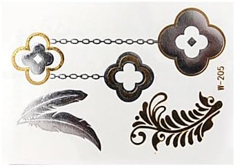 OOFAYZBL Lovely Waterproof Metal Elephant Gold Face Sticker W205