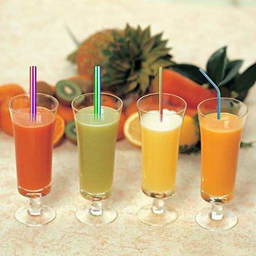 Edelstahl Strohhalm,Bubble Tea Strohhalme,Strohhalm Wiederverwendbar,Trinkhalme Mit Reinigungsbürste,Für Fruchtsaft und… – Bild 3