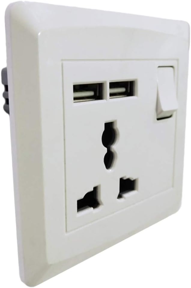 Lhoste New 8686mm AC220-250V 13A USB Charging Panel Socket Household Office Wall Switch Socket British Switch Socket